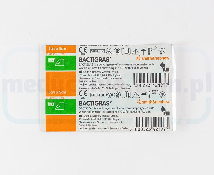 Bactigras 5*5cm Paraffinverband 1Stk.